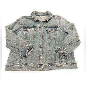 Sonoma distressed denim light wash jacket